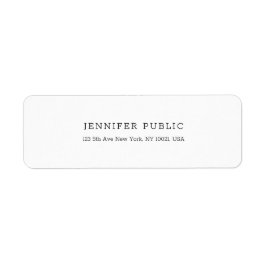 Etiqueta Dirección de devolución moderna profesional de pla