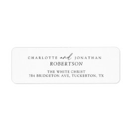 Etiqueta Dirección de devolución moderna simple y en blanco