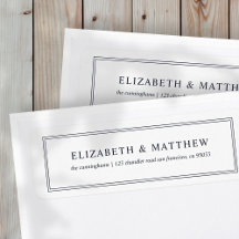 Dirección de devolución moderna y sencilla