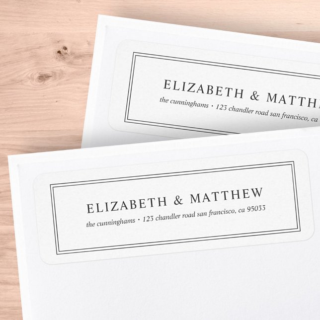 Etiqueta Dirección de devolución moderna y sencilla (Subido por el creador)