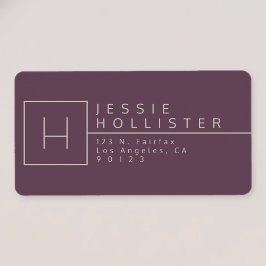 Etiqueta Dirección de devolución monogramada de la planta d