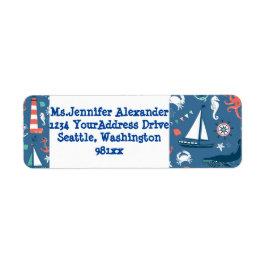 Etiqueta Dirección de devolución nautica