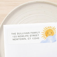 Dirección de devolución para Baby Shower Boho Suns