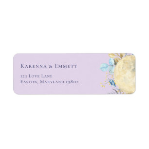 Etiqueta Dirección de devolución para Baby Shower de Luna C