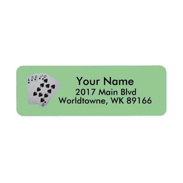 Etiqueta Dirección de devolución personal (Frente)