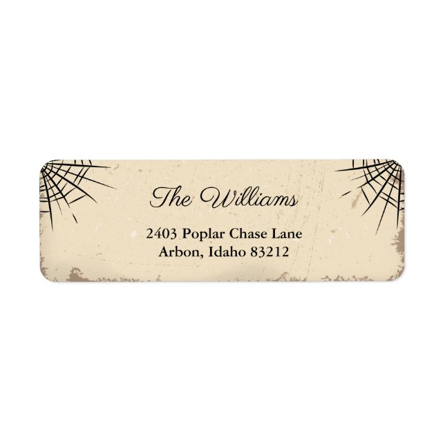 Etiqueta Dirección de devolución personalizada de Halloween (Frente)