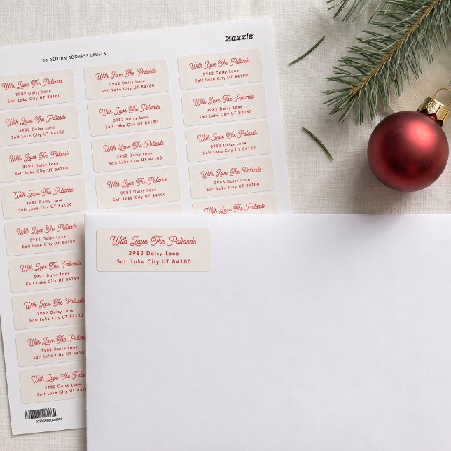 Etiqueta Dirección de devolución personalizada de Navidad p (Subido por el creador)
