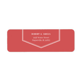 Etiqueta Dirección de devolución personalizada de Rosa simp