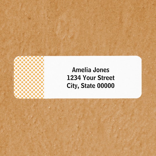 Etiqueta Dirección de devolución personalizada del patrón d (A return address label with a pattern of oranges and text you can personalize!)