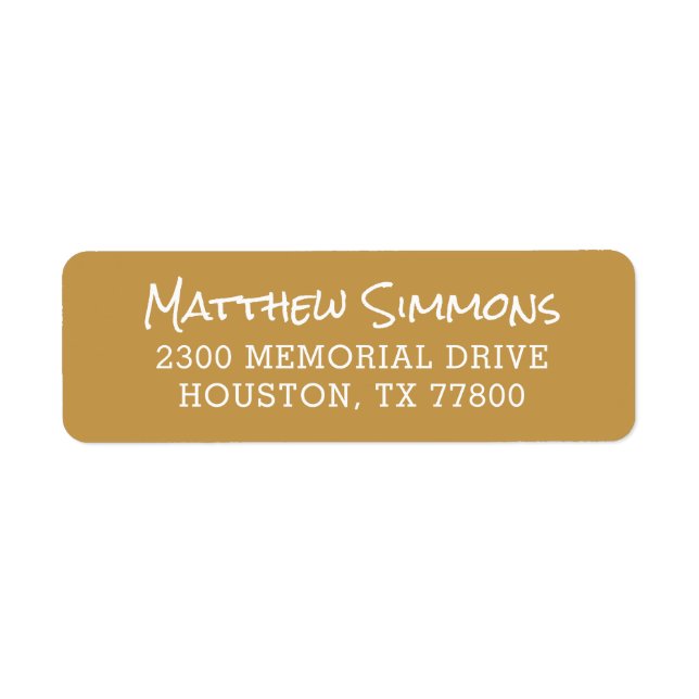 Etiqueta Dirección de devolución personalizada moderna (Frente)