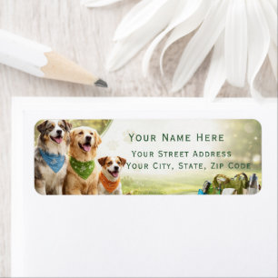 Etiqueta Dirección de devolución personalizada para perros