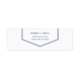 Etiqueta Dirección de devolución personalizada púrpura simp