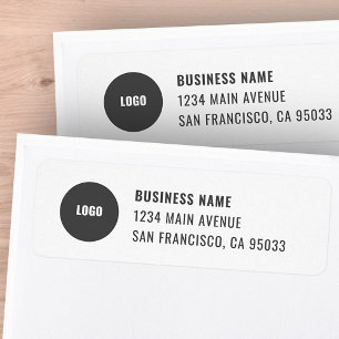 Etiqueta Dirección de devolución por correo de logotipo com