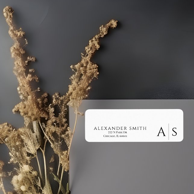 Etiqueta Dirección de devolución profesional simple y minim (Subido por el creador)