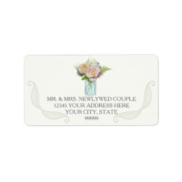 Etiqueta Dirección de devolución Rústica Vintage Lace Weath