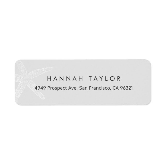 Etiqueta Dirección de devolución simple de Starfish (Frente)