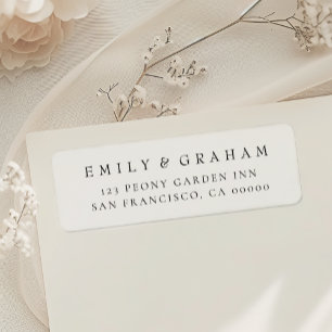 Etiqueta Dirección de devolución simple y moderna