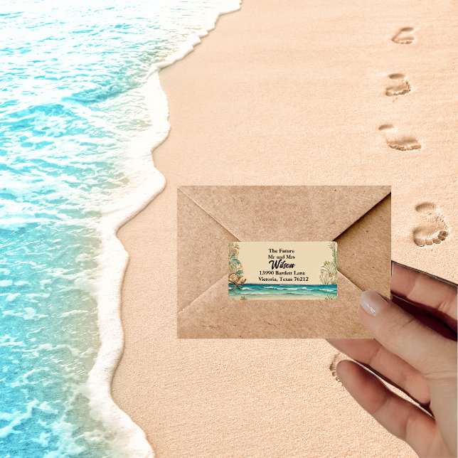 Etiqueta Dirección de devolución temática de Dream Beach Bo (Subido por el creador)