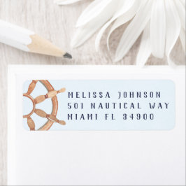 Etiqueta Dirección de devolución Verde azulada personalizad