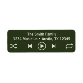 Etiqueta Dirección de devolución verde del reproductor de m