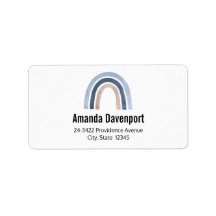 Dirección de diseño del boho arcoiris azul y rosa