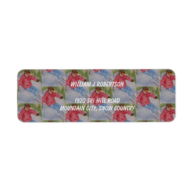 ETIQUETA DIRECCIÓN DE DOWNHILL SKIER (Frente)