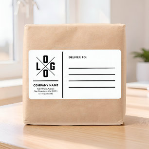 Etiqueta Dirección de Envío Comercial Personalizada con Log