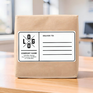Etiqueta Dirección de Envío Comercial Personalizada con Log