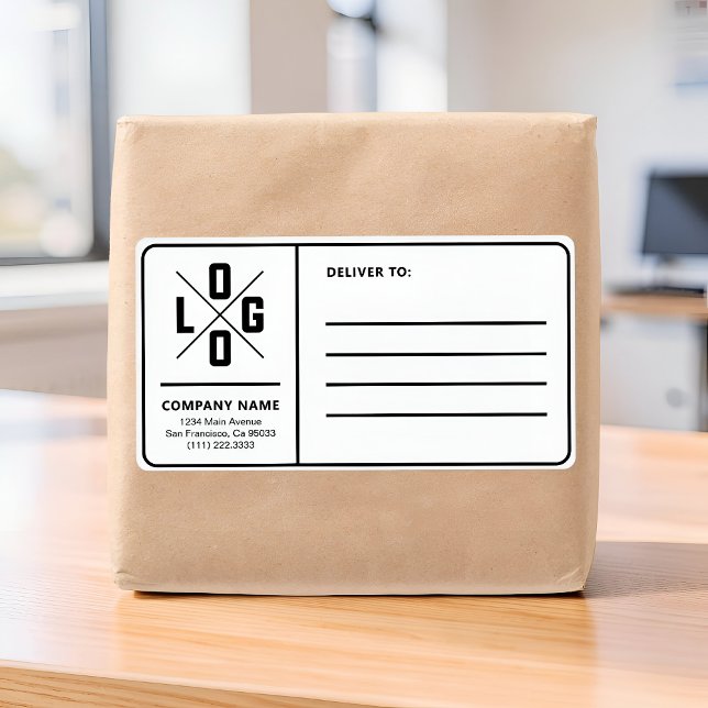 Etiqueta Dirección de Envío Comercial Personalizada con Log (Subido por el creador)