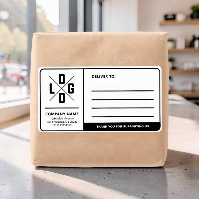 Etiqueta Dirección de Envío Comercial Personalizada con Log (Subido por el creador)