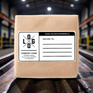 Etiqueta Dirección de Envío Comercial Personalizada con Log