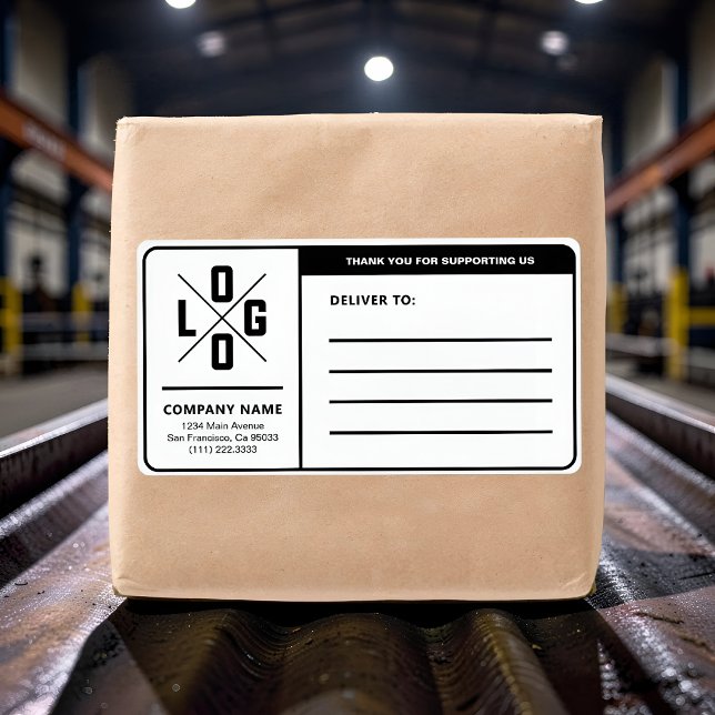 Etiqueta Dirección de Envío Comercial Personalizada con Log (Subido por el creador)