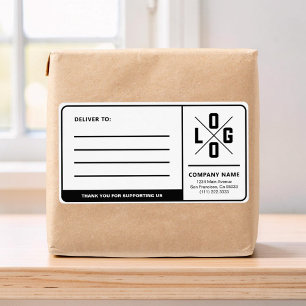 Etiqueta Dirección de Envío Comercial Personalizada con Log