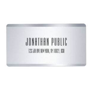 Etiqueta Dirección de envío de plantilla minimalista de pla