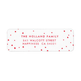 Etiqueta DIRECCIÓN DE ENVÍO lindas manchas de nieve moderna