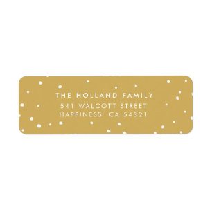 Etiqueta DIRECCIÓN DE ENVÍO lindos puntos modernos de nieve