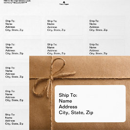 Etiqueta Dirección de envío personal de negocio de arte sim