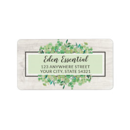 Etiqueta Dirección de Eucaliptus y Madera de la Verdor Botá