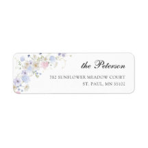 Dirección de familia de flores silvestres acuarela