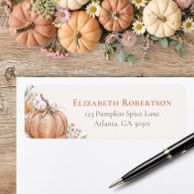 Dirección de familia floral de calabaza de otoño L