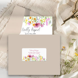 Etiqueta Dirección de Flores Silvestres de bonito
