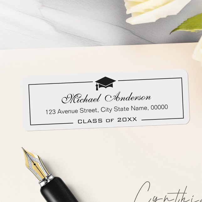 Etiqueta Dirección de graduación clásica de cierre (Subido por el creador)