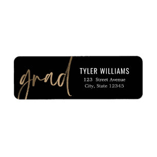 Etiqueta Dirección de Graduación de COLOR EDITABLE de sobre