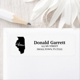 Etiqueta Dirección de Heart Illinois de esquema de estado d