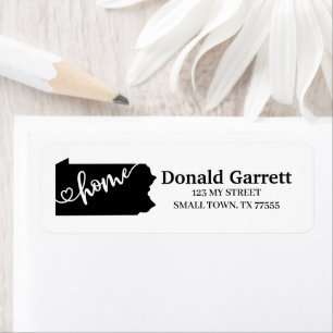 Etiqueta Dirección de Heart Pennsylvania de esquema de esta