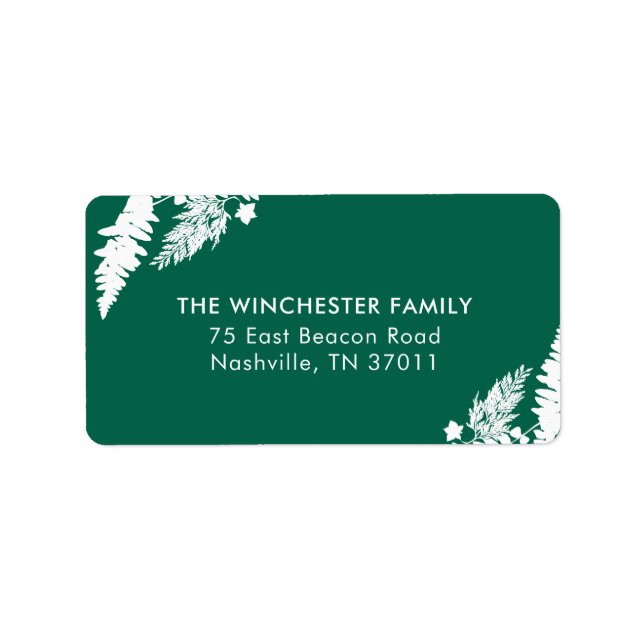 Etiqueta Dirección de impresiones botánicas (Frente)