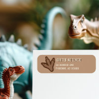 Dirección de invitación de cumpleaños Dino Dig Din