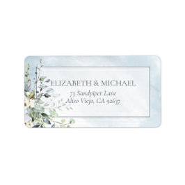 Etiqueta Dirección de la acuarela de la vegetación botánica