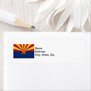 Etiqueta Dirección de la bandera del estado de Arizona
