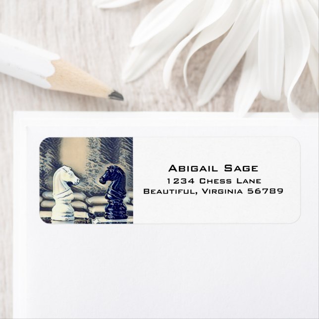 Etiqueta Dirección de la ola japonesa del tablero de ajedre (In situ)